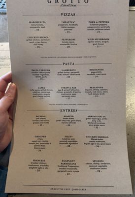 Menu photo 8 Grotto Downtown Houston, TX