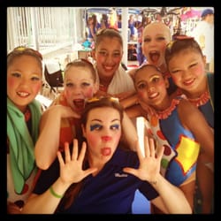 Taken at Nationals in southern Cali in 2013. 11-12 age group girls and Coach Hallie!