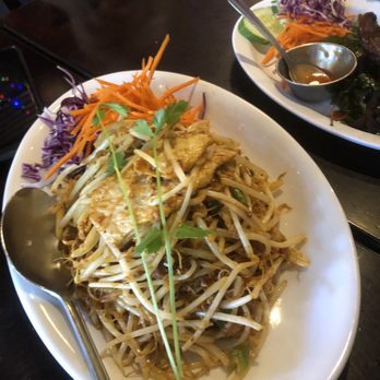 Pestle Rock - MEE KA TI (Stir-fried Thai rice noodle with chicken, egg, coconut milk, bean sprout and onion.) - Thai Near Me - Seattle, Washington