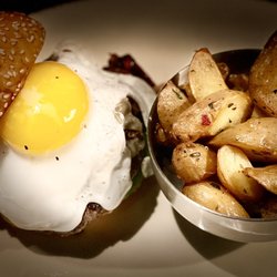 Tycoon - Ultimate burger with dug egg and duck fat fingerling potatoes