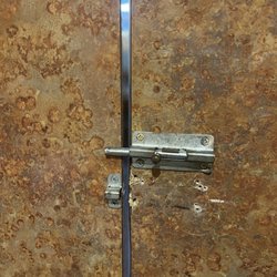 A Plus Crab - The locks on the bathroom doors.