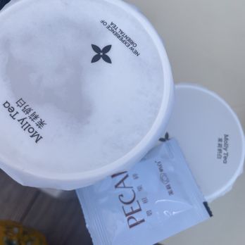 Molly Tea - Whipped cream and pecans in separate cups when ordering a snowy drink through the app - Bubble Tea Near Me - San Gabriel, California Molly Tea - Whipped cream and pecans in separate cups when ordering a snowy drink through the app - Bubble Tea Near Me - San Gabriel, California