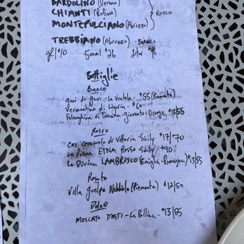 Macosa Trattoria - Wine menu - Italian Near Me - Brooklyn, New York
