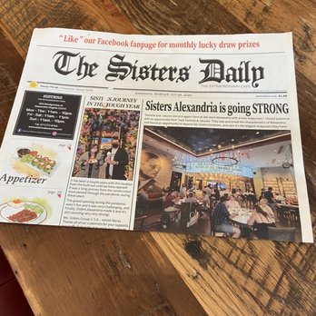 Sisters Thai - The menu was printed as a newspaper. How cute! - Thai Near Me - Alexandria, Virginia Sisters Thai - The menu was printed as a newspaper. How cute! - Thai Near Me - Alexandria, Virginia