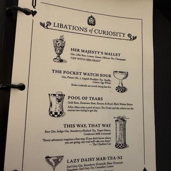 Club 33 - Alice in Wonderland themed cocktails - French Near Me - Anaheim, California Club 33 - Alice in Wonderland themed cocktails - French Near Me - Anaheim, California