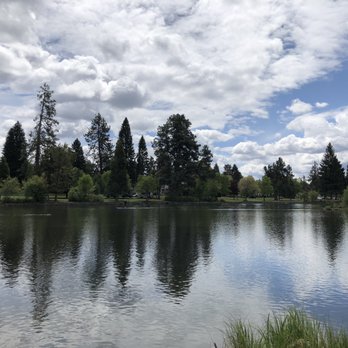 Harmon Park - View from park of river. (Picture taken from fends that keeps kids away from water.) - Parks Near Me - Bend, Oregon