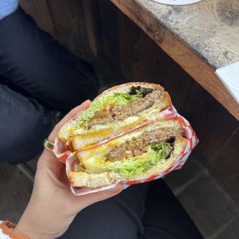 Dad's Luncheonette - hamburger sando - New American Near Me - Half Moon Bay, California Dad's Luncheonette - hamburger sando - New American Near Me - Half Moon Bay, California