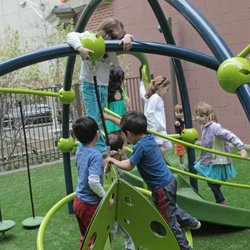 Day School students enjoy our private playground in all seasons
