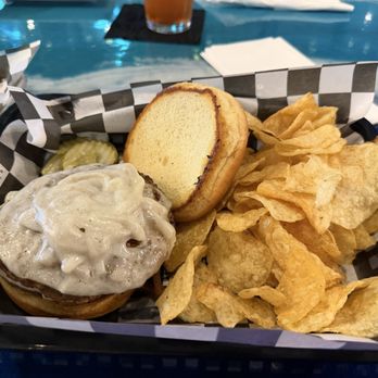 Liquid Noise Brewing - French Onion Burger - Breweries Near Me - Marysville, Pennsylvania