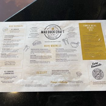 Mad Duck Craft Brewing Campus Pointe - Menu - New American Near Me - Fresno, California Mad Duck Craft Brewing Campus Pointe - Menu - New American Near Me - Fresno, California