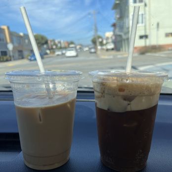 Andytown Coffee Roasters - Iced cappuccino with oat milk. Seasonal pumpkin spice plover. - Coffee Roasteries Near Me - San Francisco, California Andytown Coffee Roasters - Iced cappuccino with oat milk. Seasonal pumpkin spice plover. - Coffee Roasteries Near Me - San Francisco, California
