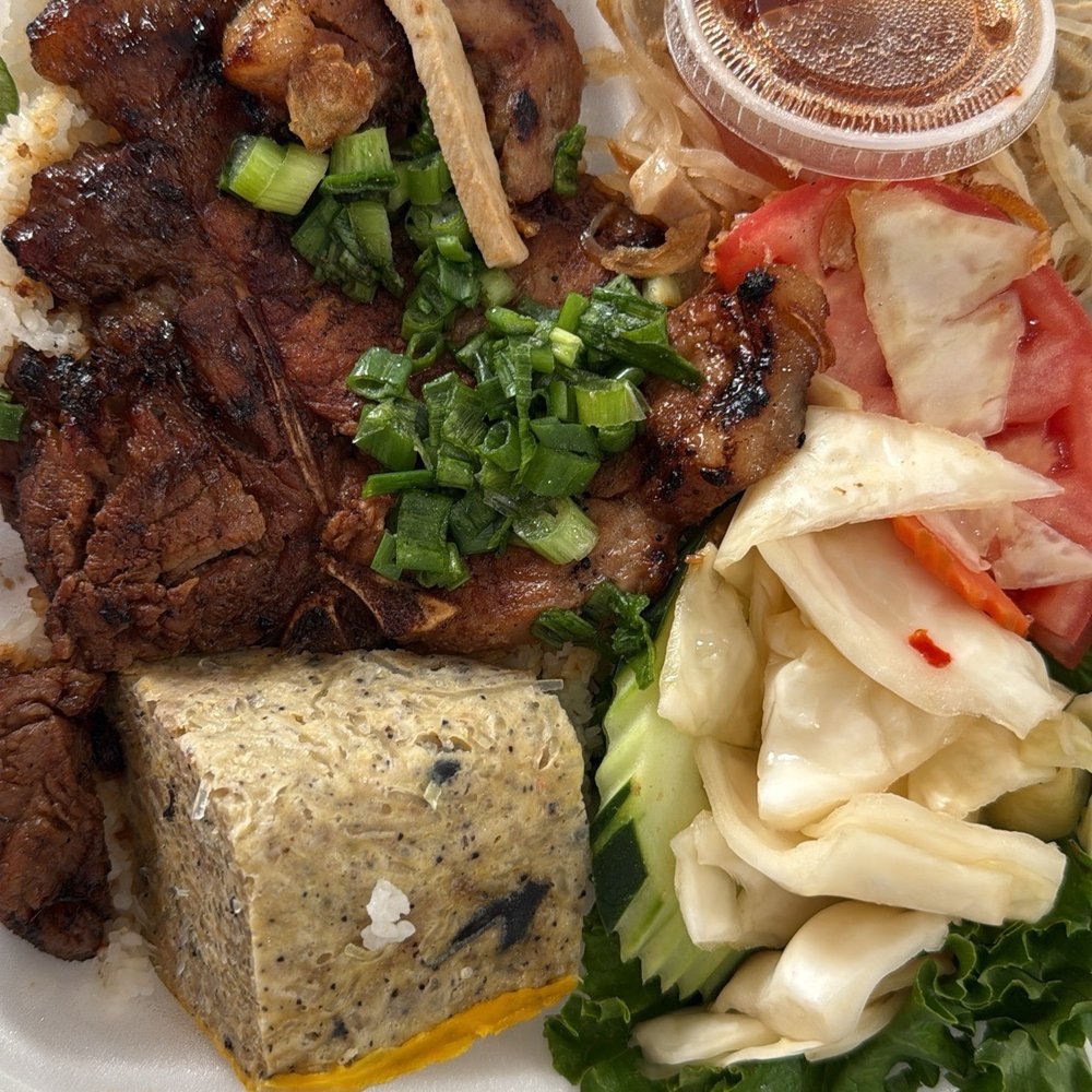 Pho Saigon Oi - S5. Combo Special Grilled Pork, Egg Quiche Bean Curd, Shredded Pork with Broken Rice - Vietnamese Near Me - North Springfield, Virginia Pho Saigon Oi - S5. Combo Special Grilled Pork, Egg Quiche Bean Curd, Shredded Pork with Broken Rice - Vietnamese Near Me - North Springfield, Virginia