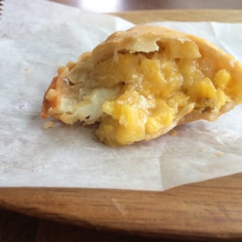 Empanadas Cafe - Maduro y Mozzarella in white flour- sweet plantain and cheese - Empanadas Near Me - Corona, New York