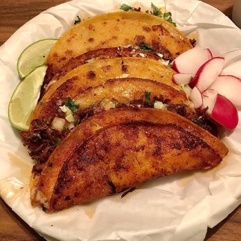 Tacos Yanez - Three quesabirrias with lime and radishes on the side - Food Trucks Near Me - Visalia, California Tacos Yanez - Three quesabirrias with lime and radishes on the side - Food Trucks Near Me - Visalia, California