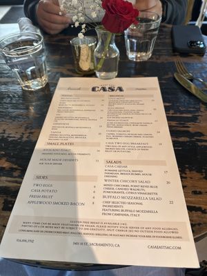 Menu photo 8 Casa East Sac Sacramento, CA Menu photo 8 Casa East Sac Sacramento, CA