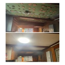 WNY Property Solutions - Tore out old ceiling tiles and added new ones.