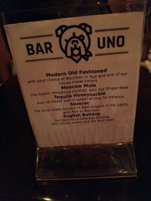 Menu photo 2 Bar Uno Albuquerque, NM