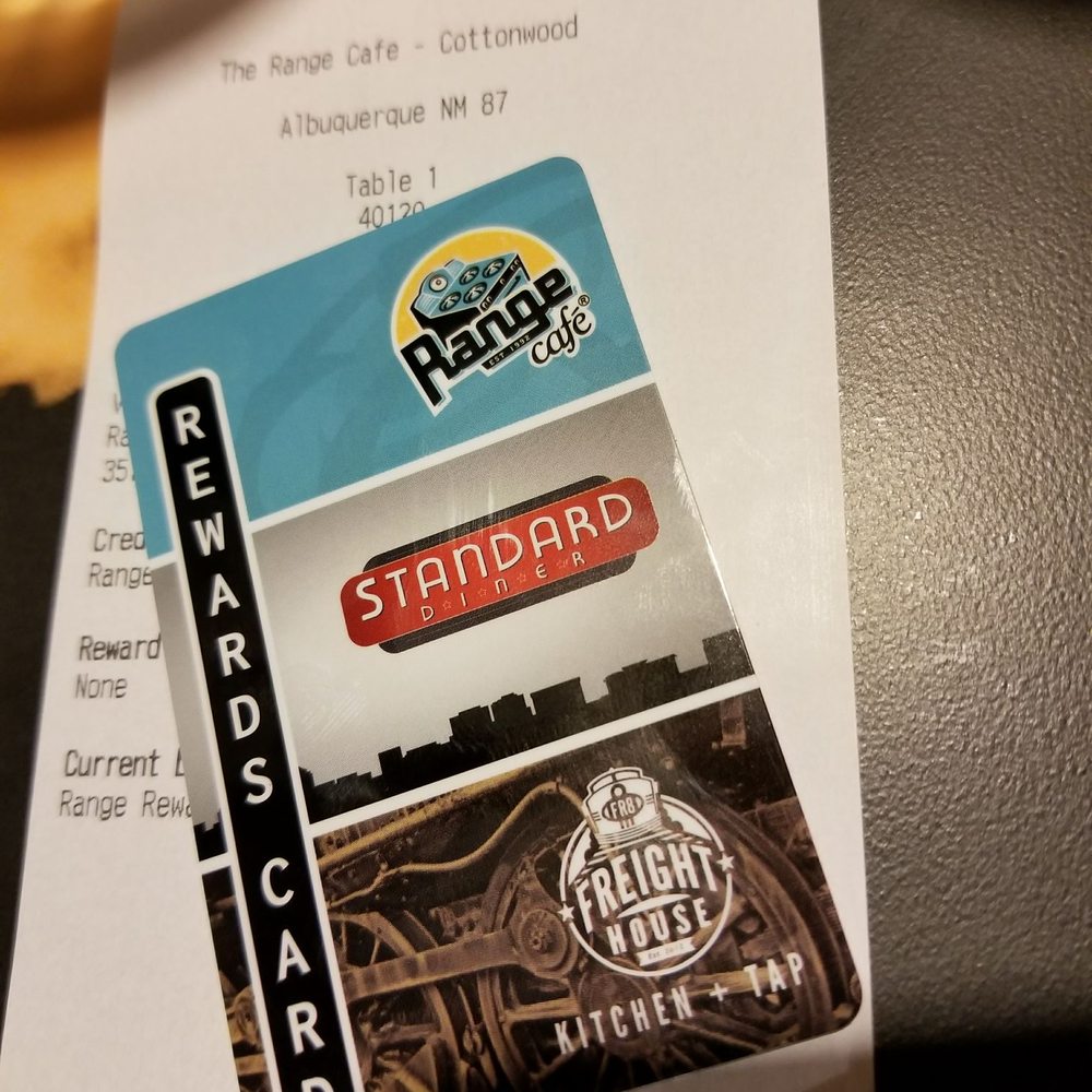 Range Cafe - Rewards card - Breakfast & Brunch Near Me - Albuquerque, New Mexico Range Cafe - Rewards card - Breakfast & Brunch Near Me - Albuquerque, New Mexico