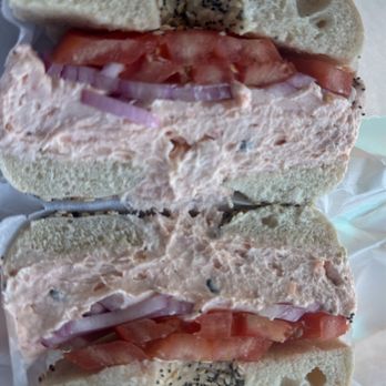 Proper Bagel - Everything bagel with lox cream cheese with capers & onions - Bagels Near Me - Nashville, Tennessee