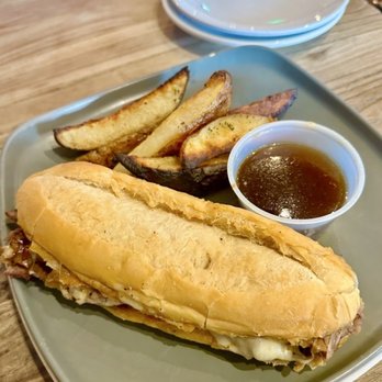 Flying Boat Tap Room - Flying Frenchman with Baked Wedges and Au Jus - Pizza Near Me - Ocala, Florida Flying Boat Tap Room - Flying Frenchman with Baked Wedges and Au Jus - Pizza Near Me - Ocala, Florida