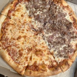 1/2 Plain 1/2 sausage and onion... so good!