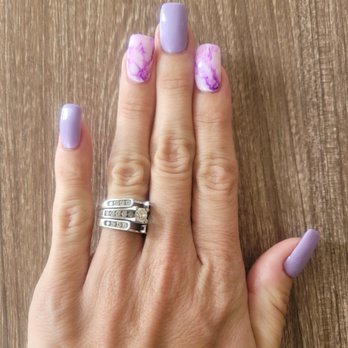 Lucky V Salon - Lavender with marble - Nail Salons Near Me - Martinez, California