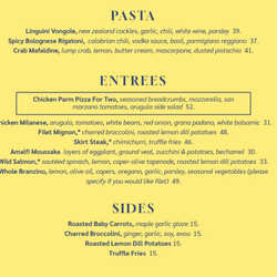 Amalfi Coastal Kitchen & Cocktails - Menu part 2