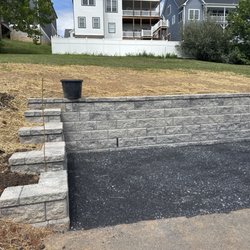 Valley Outside Services - Retaining wall.