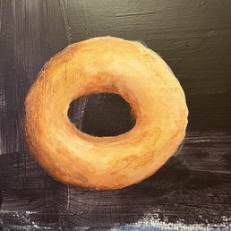 Painting of a bagel Painting of a bagel