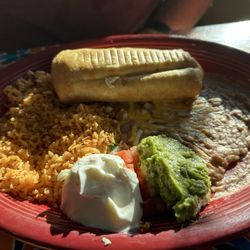 San Juan Taqueria Kala Point - Chimichanga Plate