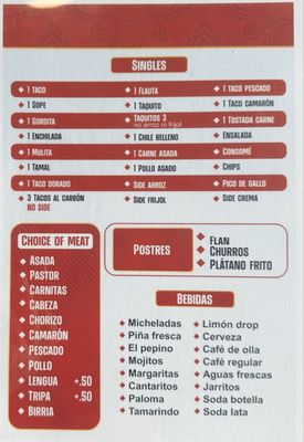 Menu photo 5 Taqueria El Kiosko Renton, WA