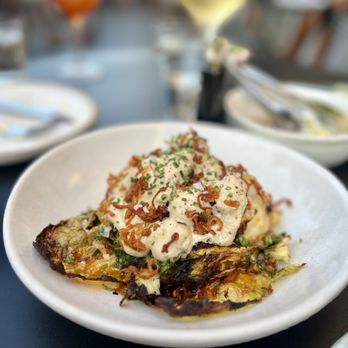 Market - Charred Cabbage (Walnut Gremolata, Sesame, Aleppo Pepper) - Italian Near Me - Los Angeles, California Market - Charred Cabbage (Walnut Gremolata, Sesame, Aleppo Pepper) - Italian Near Me - Los Angeles, California