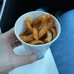Regular Cajun Fries... not a five guys regular size. We went back and they said that was the regular. Regular Cajun Fries... not a five guys regular size. We went back and they said that was the regular.