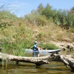 Paddle the LA River - En route down the 1.5 mile route.