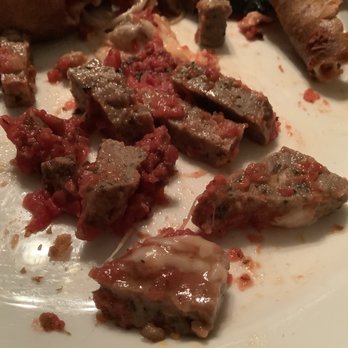 Village Road Pizzeria - These are supposedly "Meatballs"??  They are flat and oblong shaped. They were tasteless and rubbery! - Pizza Near Me - Long Beach, California