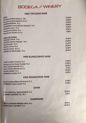 Menu photo 2 Las Bóvedas de Cibeles Madrid, M
