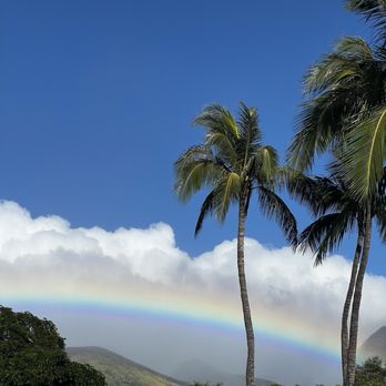 Jersey Mike's Subs - Looking out at the rainbow while I wait for our to go order. - Fast Food Near Me - Lahaina, Hawaii