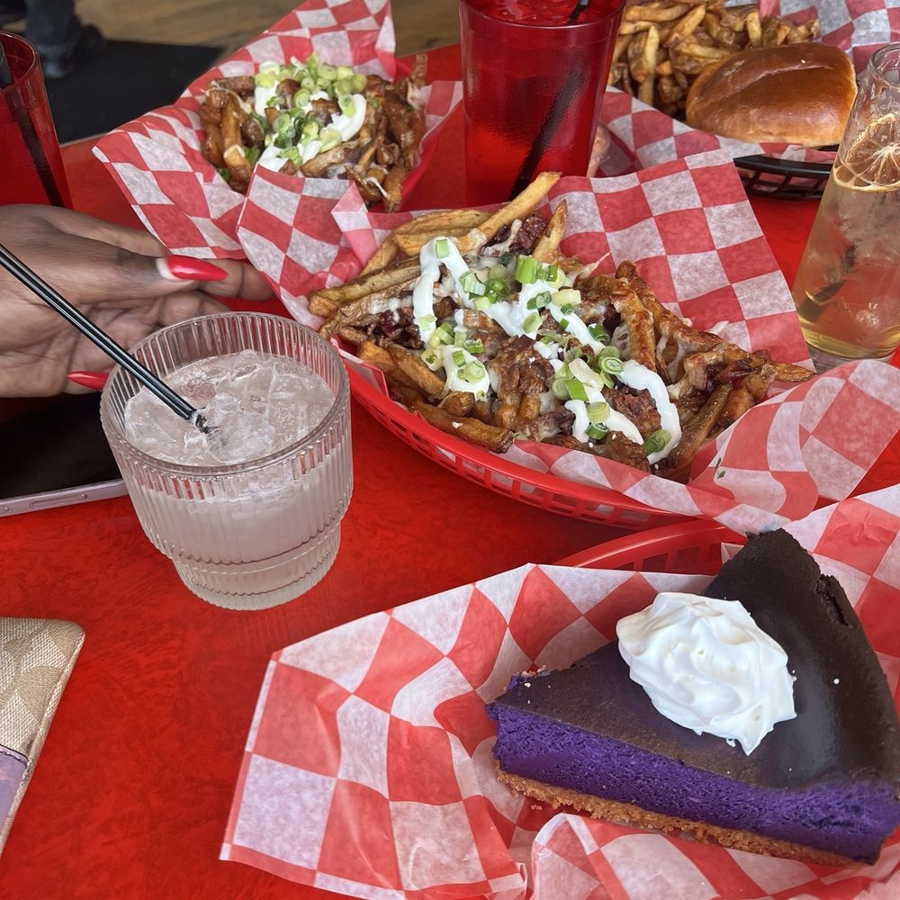 Doinks Burger Joint - Ube Cheesecake, Happy Hour Bacon Cheddar Fries, Margarita - Burgers Near Me - Cleveland, Ohio