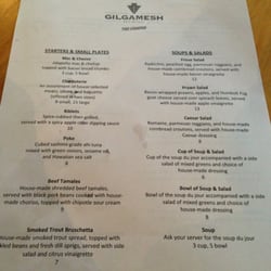 Gilgamesh Brewing - The Campus - Lunch menu