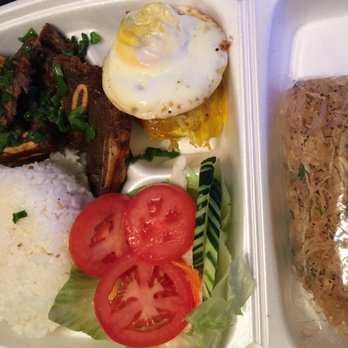 Bistro B - Korean short rib rice plate 3/5 - not bad but not great - Vietnamese Near Me - Dallas, Texas