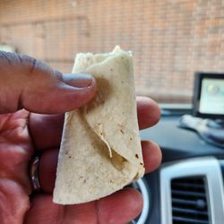 Soft warm very tasty white corn tortilla