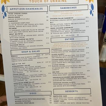 Touch of Ukraine - Menu - Ukrainian Near Me - Madison, Wisconsin
