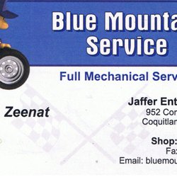 Blue Mountain Service - Business Card