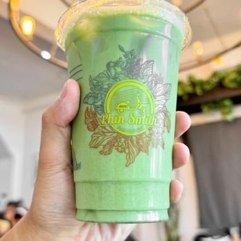 Phin Smith - Blueberry Matcha Latte - Coffee & Tea Near Me - Garden Grove, California