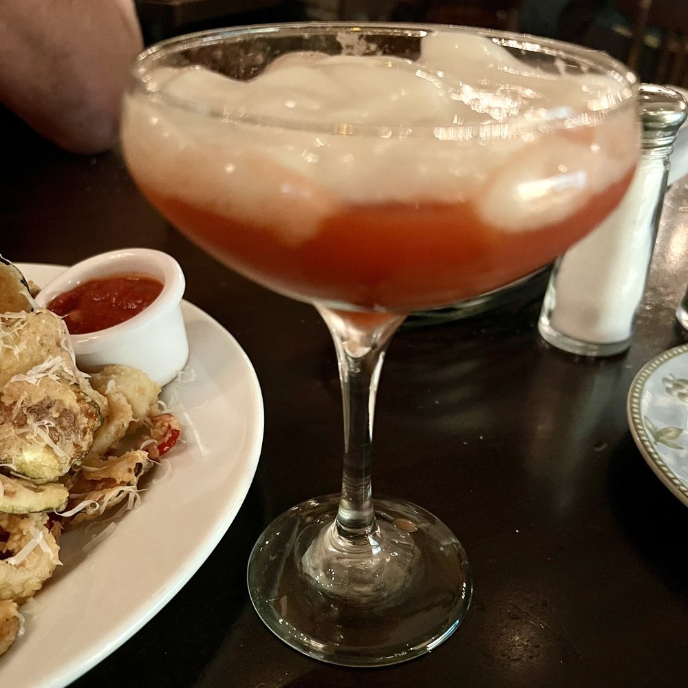 Marcella's - Strawberry martini w/whipped topping. - Italian Near Me - Columbus, Ohio Marcella's - Strawberry martini w/whipped topping. - Italian Near Me - Columbus, Ohio
