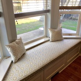 My beautiful window seat cushion (and matching pillows)! My beautiful window seat cushion (and matching pillows)!