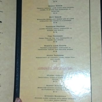 Aslam's Rasoi - Thursday dinner 2013-08-01: menu - Indian Near Me - San Francisco, California