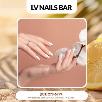 Lv Nails Bar - Let's make your nails fabulous! Get a custom design that suits you perfectly. Call us now to schedule! - Nail Salons Near Me - Clarksville, Tennessee Lv Nails Bar - Let's make your nails fabulous! Get a custom design that suits you perfectly. Call us now to schedule! - Nail Salons Near Me - Clarksville, Tennessee