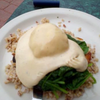 Martha's - Portabello mushroom, spinach, turkey on a bed of brown rice, toppef with.dijon sauce - American Near Me - Hermosa Beach, California Martha's - Portabello mushroom, spinach, turkey on a bed of brown rice, toppef with.dijon sauce - American Near Me - Hermosa Beach, California