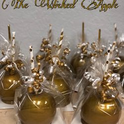 The Wicked Apple - Golden Candy Apples. Traditional Candy Apple Flavor with a Golden Flair